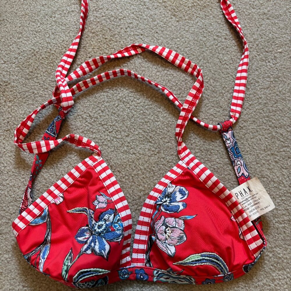 Ladies Red Bikini & Sarong Wrap - Size Small - image 1